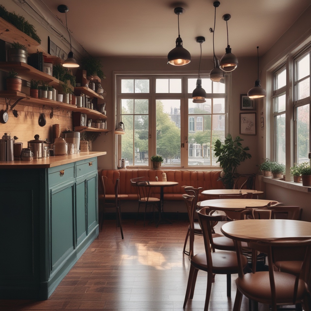 Cozy cafe interior